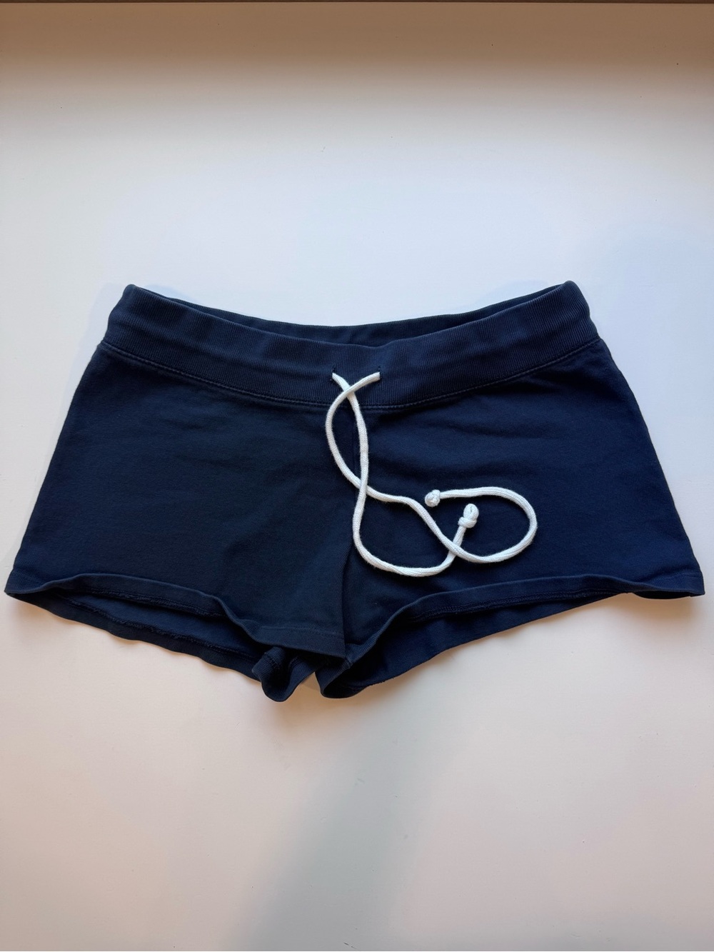 Brandy Melville Navy Shorts with White Drawstring